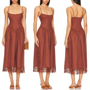 Tularosa Brown Midi Dress